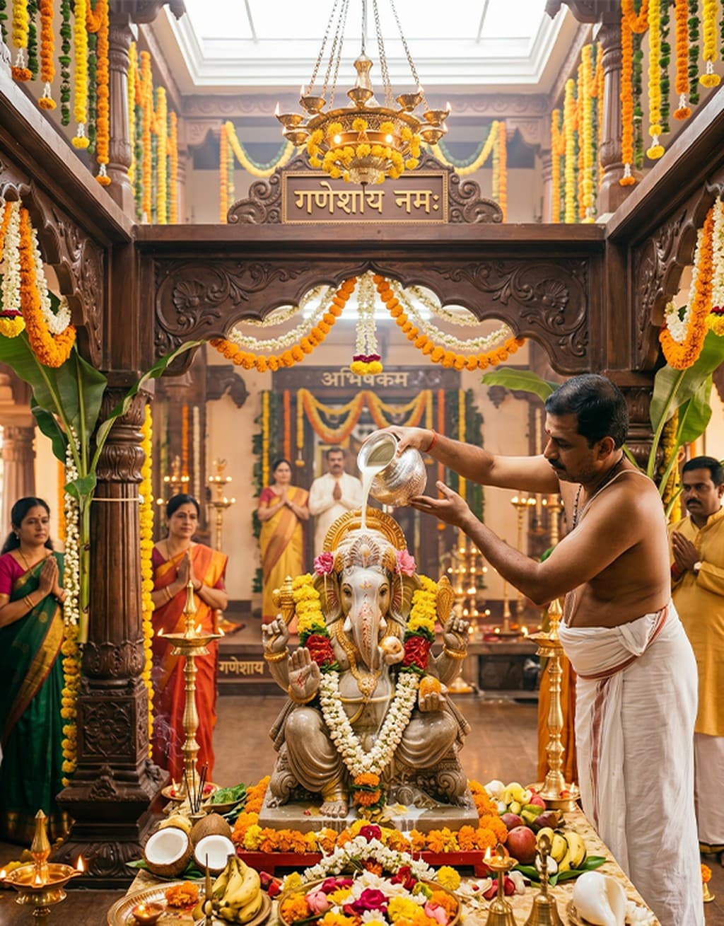 Ganesh Puja and Abhishekam