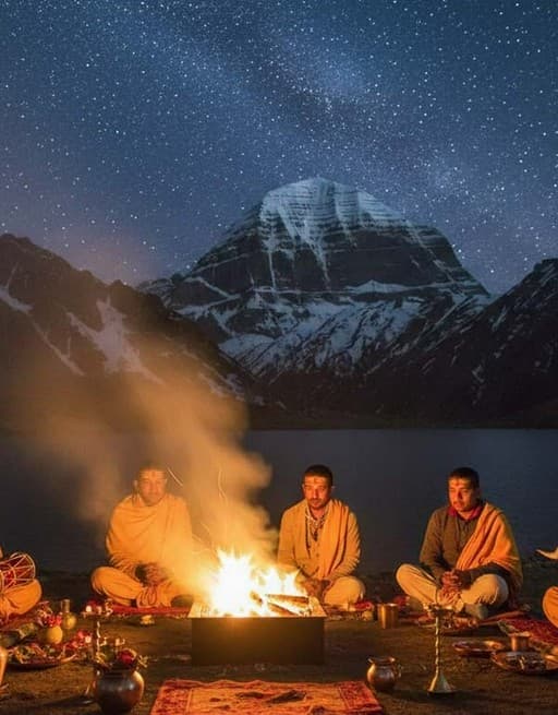 Rudra Homatmak Puja At Kailash Mansarovar